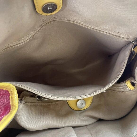 Coach Women’s Signature Carryall Bag – Yellow/Pink – Style F22908 - Picture 2 of 16